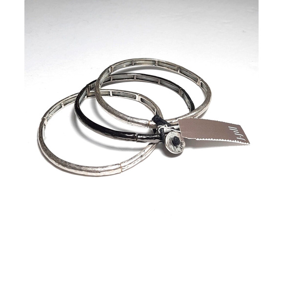 J.Jill 3 Piece Set Stretch Metal Bangle Bracelets NEW NWT - Picture 1 of 7